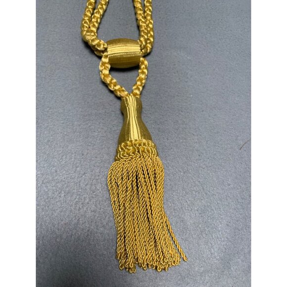 Vintage Gold Tassel Curtain Tiebacks 18" Long Elegant Home Decor - Picture 6 of 9